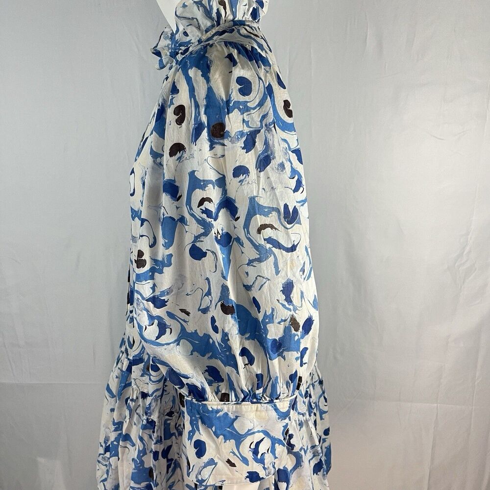 H&M Conscious Exclusive Organic Cotton Babydoll Dress Ruffles XS Resort Summer - Picture 7 of 16